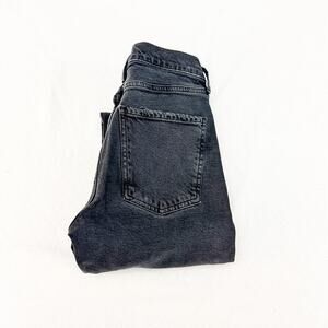 AGOLDE Toni Raw Hem Charcoal Black Denim Skinny Jeans A133D-3002 Size 25